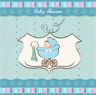 Baby boy announcement card N38