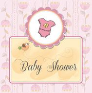 new baby girl announcement card N24