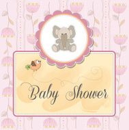 romantic baby announcement card N25