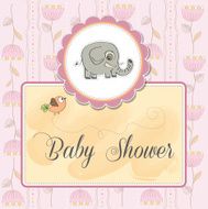 romantic baby announcement card N26