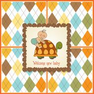 funny baby boy announcement card N12