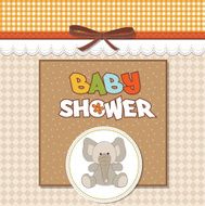 romantic baby announcement card N28