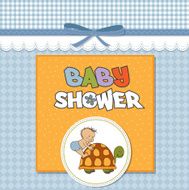 funny baby boy announcement card N13