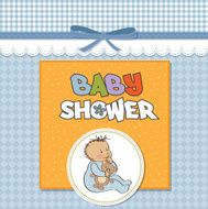 baby announcement card with little boy N15