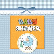 Baby boy announcement card N40