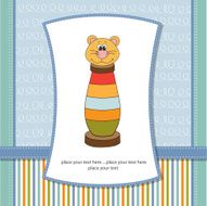 childish card with toy
