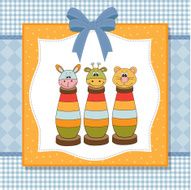 childish card with toys N2