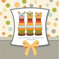 childish card with toys N3