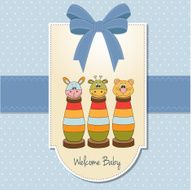 Baby shower card with toys N11