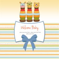 Baby shower card with toys N12