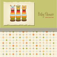 Baby shower card with toys N13