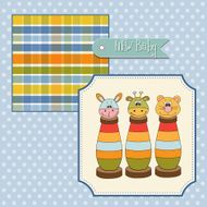 Baby shower card with toys N15