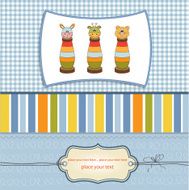 Baby shower card with toys N16