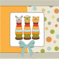 Baby shower card with toys N17