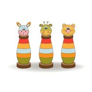 Baby shower card with toys N18