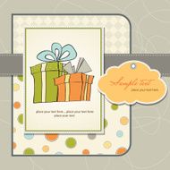 birthday card with gift box