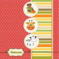 Baby shower card with toys N20