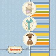 Baby shower card with toys N22