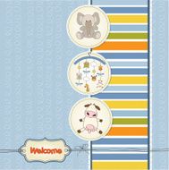 Baby shower card with toys N23