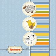 Baby shower card with toys N24