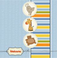 Baby shower card with toys N25