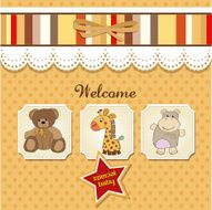 Baby shower card with toys N26