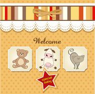 Baby shower card with toys N27