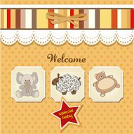 Baby shower card with toys N28