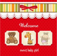 Baby shower card with toys N33