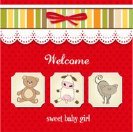 Baby shower card with toys N35
