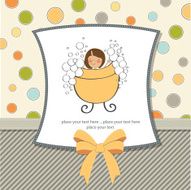 romantic baby girl shower card N7