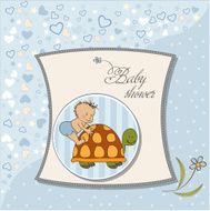 funny baby boy announcement card N14