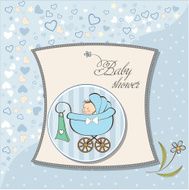 Baby boy announcement card N41