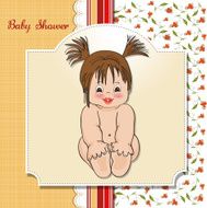 Baby girl shower card N47