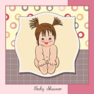 Baby girl shower card N48