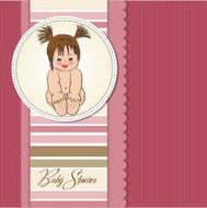 Baby girl shower card N49