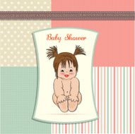 Baby girl shower card N51