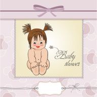 Baby girl shower card N54