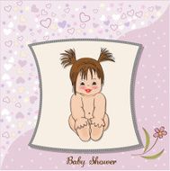 Baby girl shower card N56