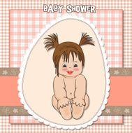 Baby girl shower card N57