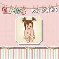 Baby girl shower card N58