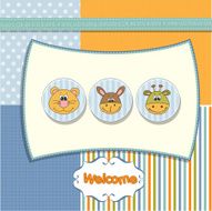 delicate baby boy shower card N4