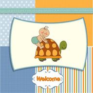funny baby boy announcement card N15