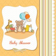 Baby shower card with toys N37