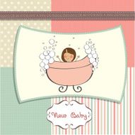 romantic baby girl shower card N9