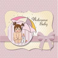 Baby girl shower card N61