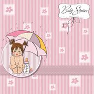 Baby girl shower card N63