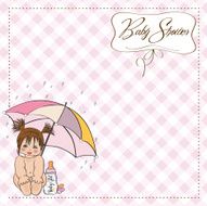 Baby girl shower card N67