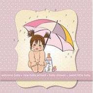 Baby girl shower card N68