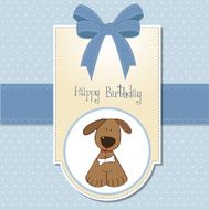 birthday card with dog N4